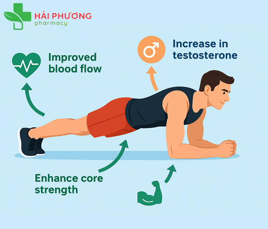 Bài tập Plank: Bài tập vàng giúp tăng cường sinh lý nam giới tự nhiên