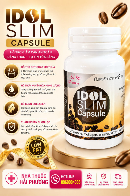 Mua Cafe giảm cân Idol Slim Capsule chính hãng tại Nhà thuốc Hải Phương