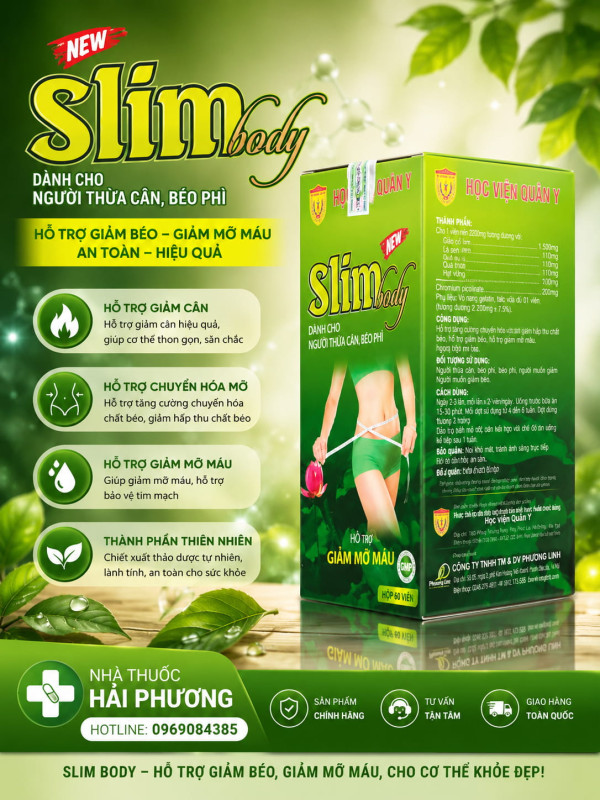 Mua viên giảm cân Slim Body HVQY chính hãng tại Nhà thuốc Hải Phương