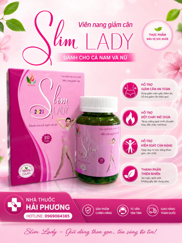 Mua viên giảm cân Slim Lady chính hãng tại Nhà thuốc Hải Phương