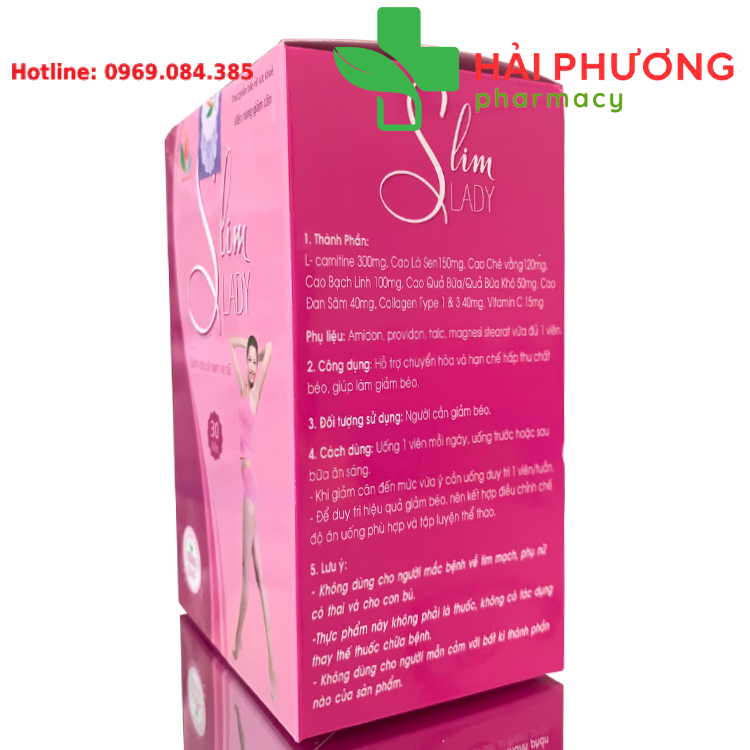 Slim Lady hỗ trợ giảm cân giảm mỡ máu và béo phì bằng các thành phần thảo dược tự nhiên
