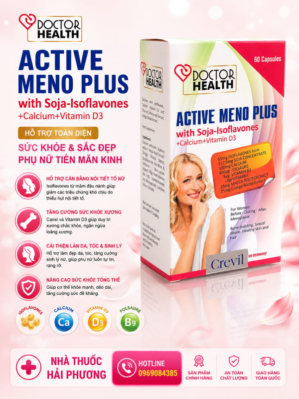 Mua viên uống nội tiết Active Meno Plus chính hãng tại Nhà thuốc Hải Phương