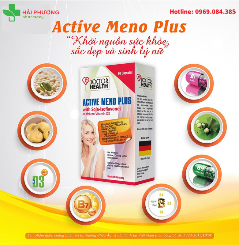 Active Meno Plus được dùng cho phụ nữ trước trong và sau độ tuổi mãn kinh sinh lý yếu nội tiết kém
