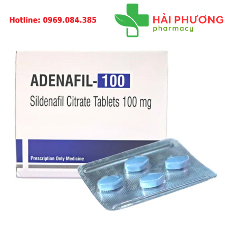 Thuốc Adenafil 100 (Hộp 4 viên) – Hỗ trợ rối loạn cương dương