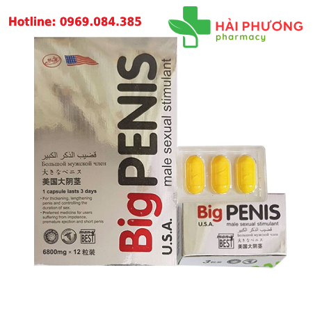 Big Penis (Hộp 12 viên) – Hỗ trợ tăng cường sinh lý nam