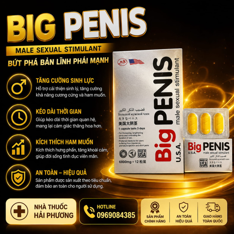 Mua thuốc Big Penis chính hãng tại Nhà thuốc Hải Phương