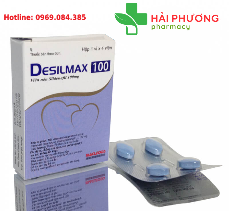 Thuốc Desilmax 100 điều trị rối loạn chức năng cương dương (liệt dương) ở nam giới