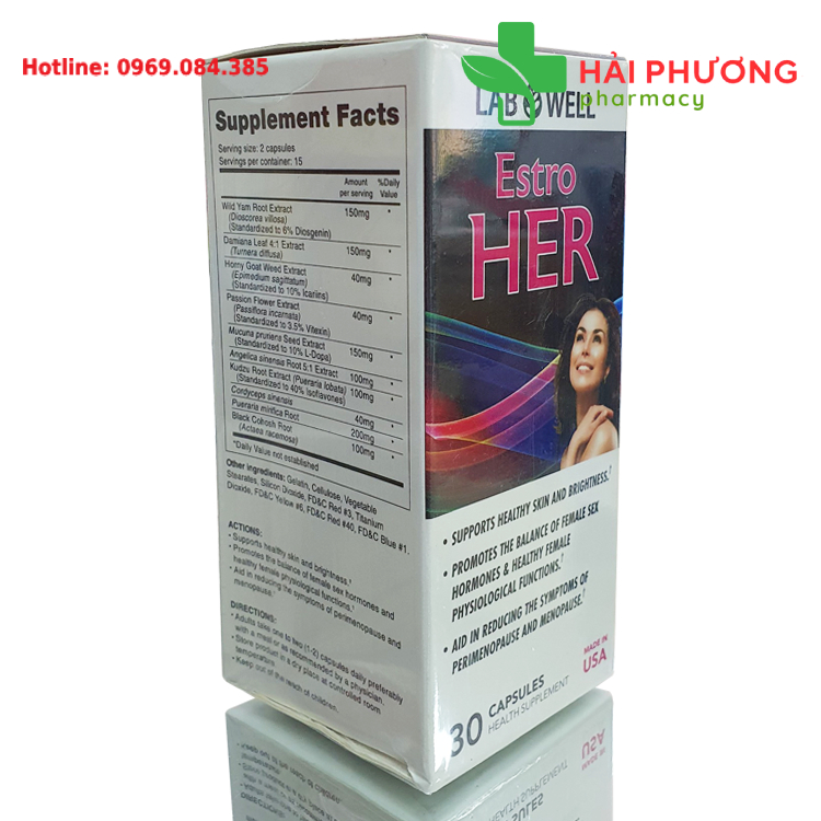 Lab Well Estro Her hỗ trợ tăng cường nội tiết và sinh lý nữ