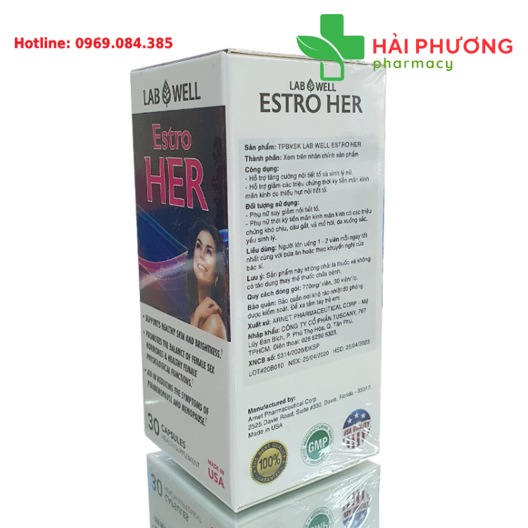 Estro her dùng cho phụ nữ suy giảm nội tiết tố và phụ nữ thời kỳ tiền mãn kinh
