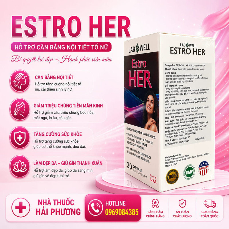 Mua viên uống Estro Her chính hãng tại Nhà thuốc Hải Phương