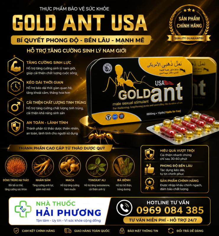 Mua Gold Ant USA chính hãng tại Nhà thuốc Hải Phương