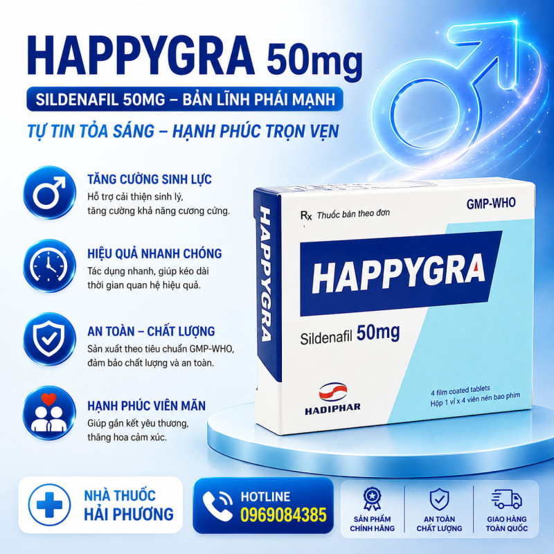 Mua thuốc Happygra 50 chính hãng tại Nhà thuốc Hải Phương