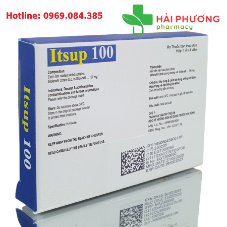Thuốc Itsup 100 (Hộp 4 viên) – Hỗ trợ rối loạn cương dương