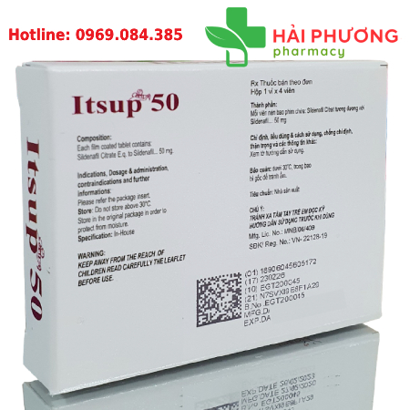 Thuốc Itsup 50 (Hộp 4 viên) – Hỗ trợ rối loạn cương dương