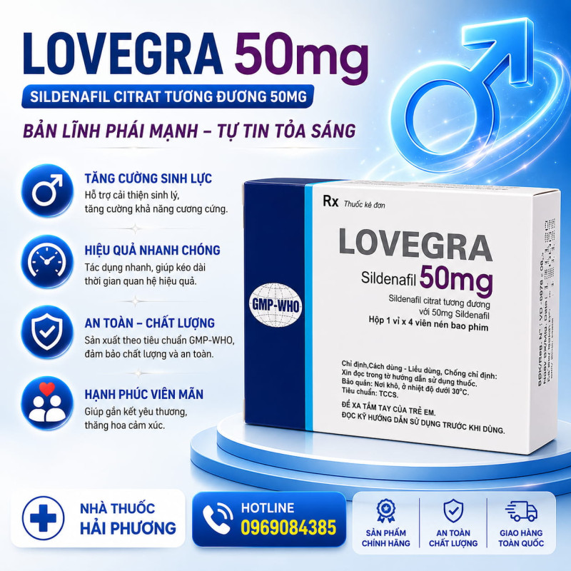 Mua thuốc Lovegra 50 chính hãng tại Nhà thuốc Hải Phương