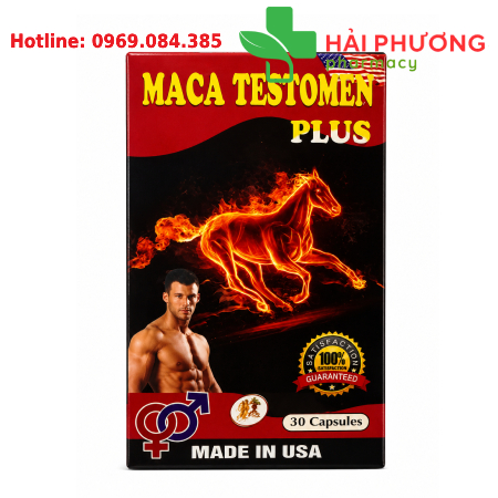 Maca Testomen Plus (Lọ 30 viên) hỗ trợ tăng cường sinh lý nam