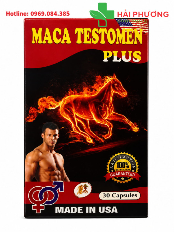 Viên uống Maca Testomen Plus hỗ trợ tăng cường chức năng sinh lý nam giới