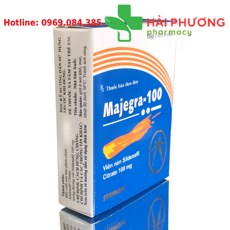 Thuốc Majegra 100 (Hộp 4 viên) – Hỗ trợ rối loạn cương dương