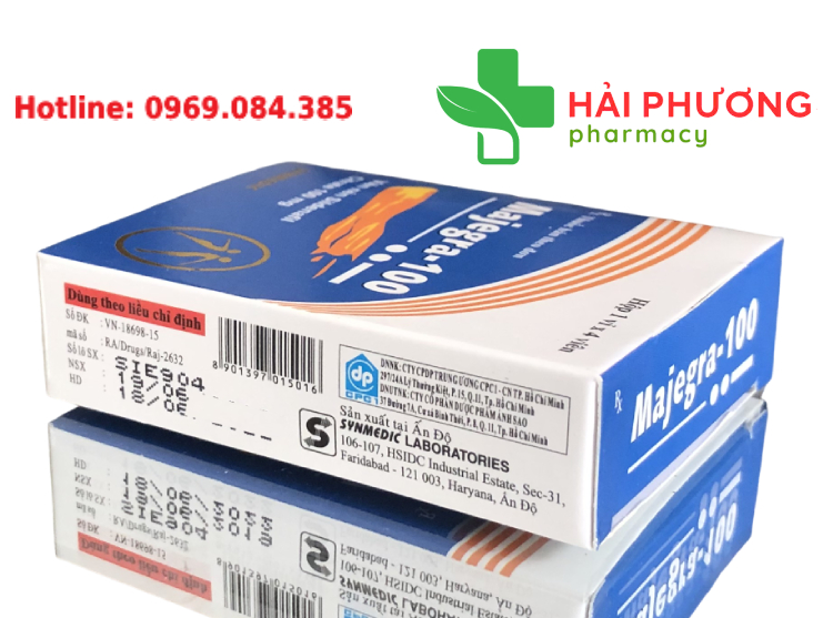 Thuốc Majegra 100 được bán chính hãng tại Nhà thuốc Hải Phương