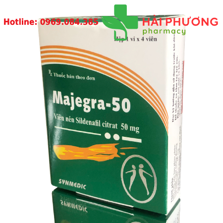 Thuốc Majegra 50 (Hộp 4 viên) – Hỗ trợ rối loạn cương dương