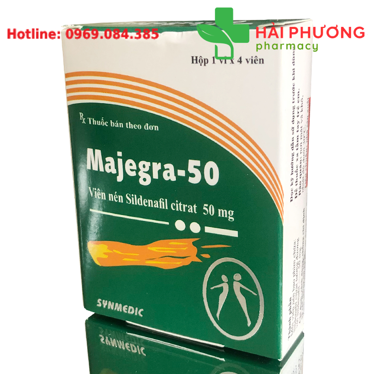 Thuốc Majegra 50 là thuốc cường dương Ấn Độ chỉ định điều trị rối loạn cương dương và liệt dương ở nam giới