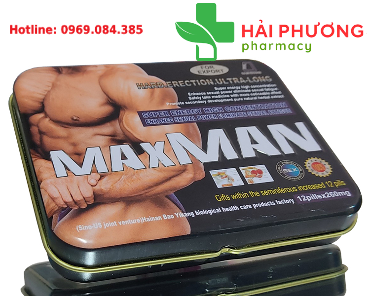 Thuốc cường dương Maxman 260mg hộp 24 viên