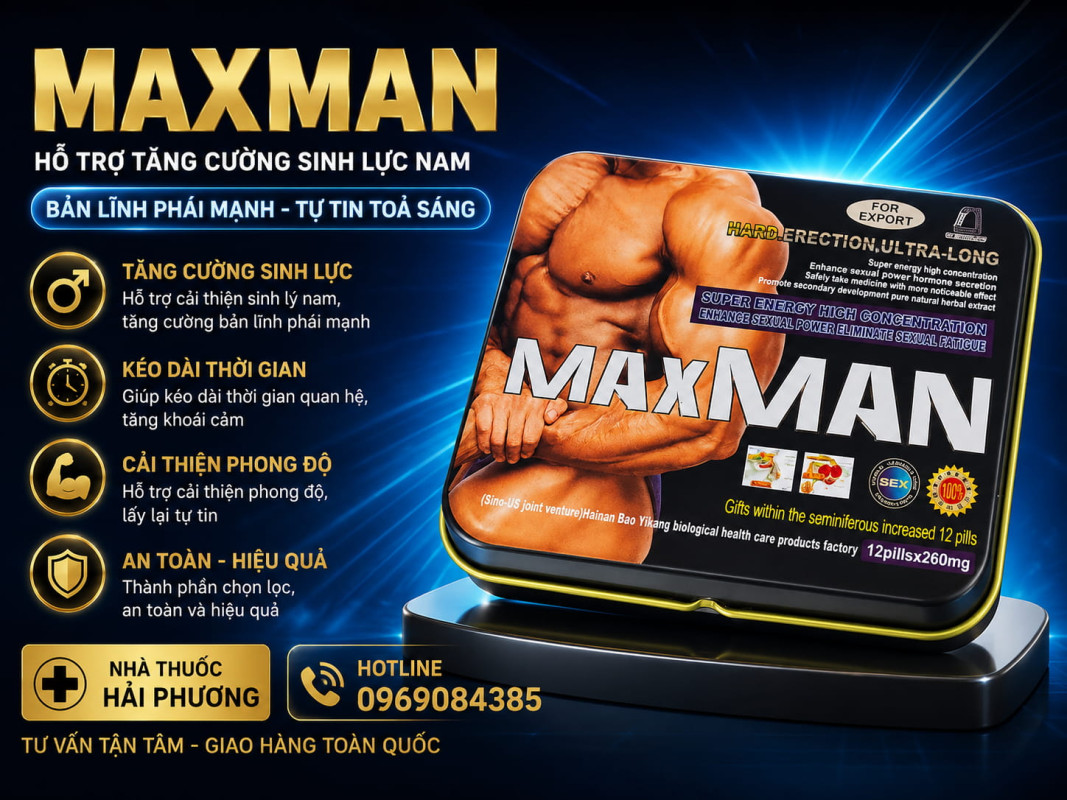 Mua thuốc Maxman 260mg chính hãng tại Nhà thuốc Hải Phương