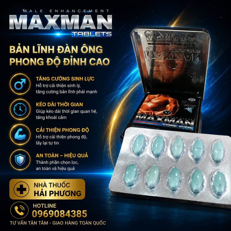 Mua Maxman 3800mg chính hãng tại Nhà thuốc Hải Phương