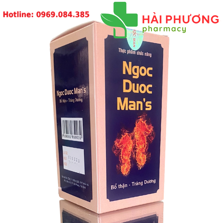 Viên uống bổ thận tráng dương Ngọc Dược Man's lọ 18 viên