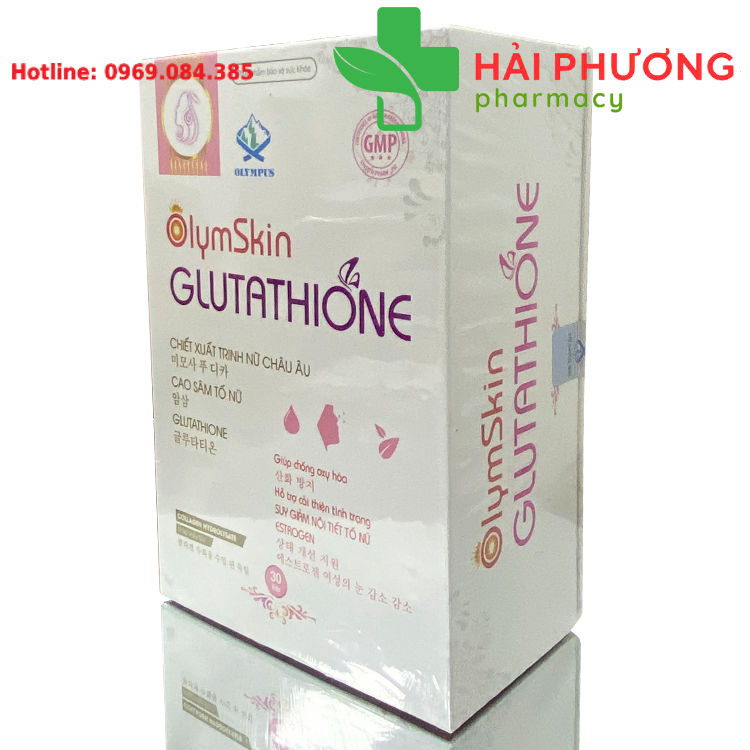 Olymskin Glutathione viên uống hỗ trợ dưỡng trắng da từ bên trong giúp da sáng khỏe tự nhiên