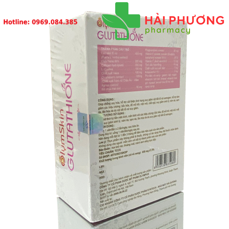 Viên uống Olymskin Glutathione giúp cải thiện sắc tố da hỗ trợ làm sáng da hiệu quả