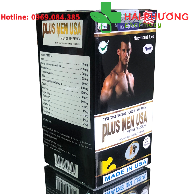 Plus Men USA giúp bổ thận tráng dương hỗ trợ tăng cường ham muốn và sinh lý nam