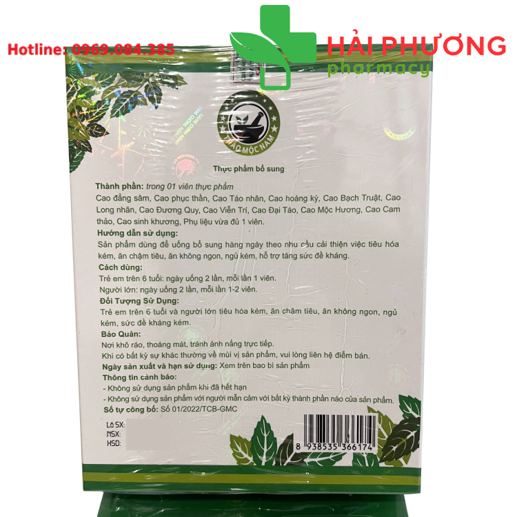 Sâm bổ kiện thảo mộc nam thành phần thảo mộc tự nhiên an toàn lành tính