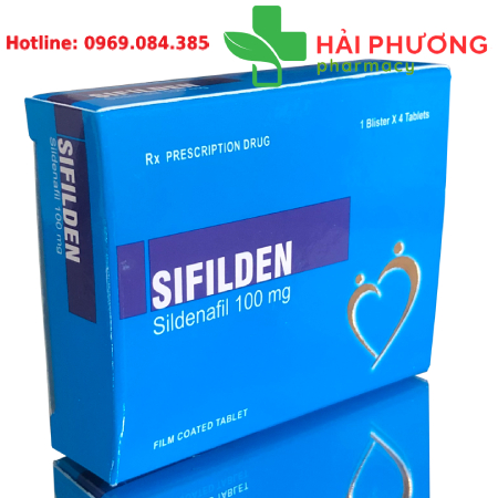 Thuốc Sifilden 100mg (Hộp 4 viên) – Hỗ trợ rối loạn cương dương