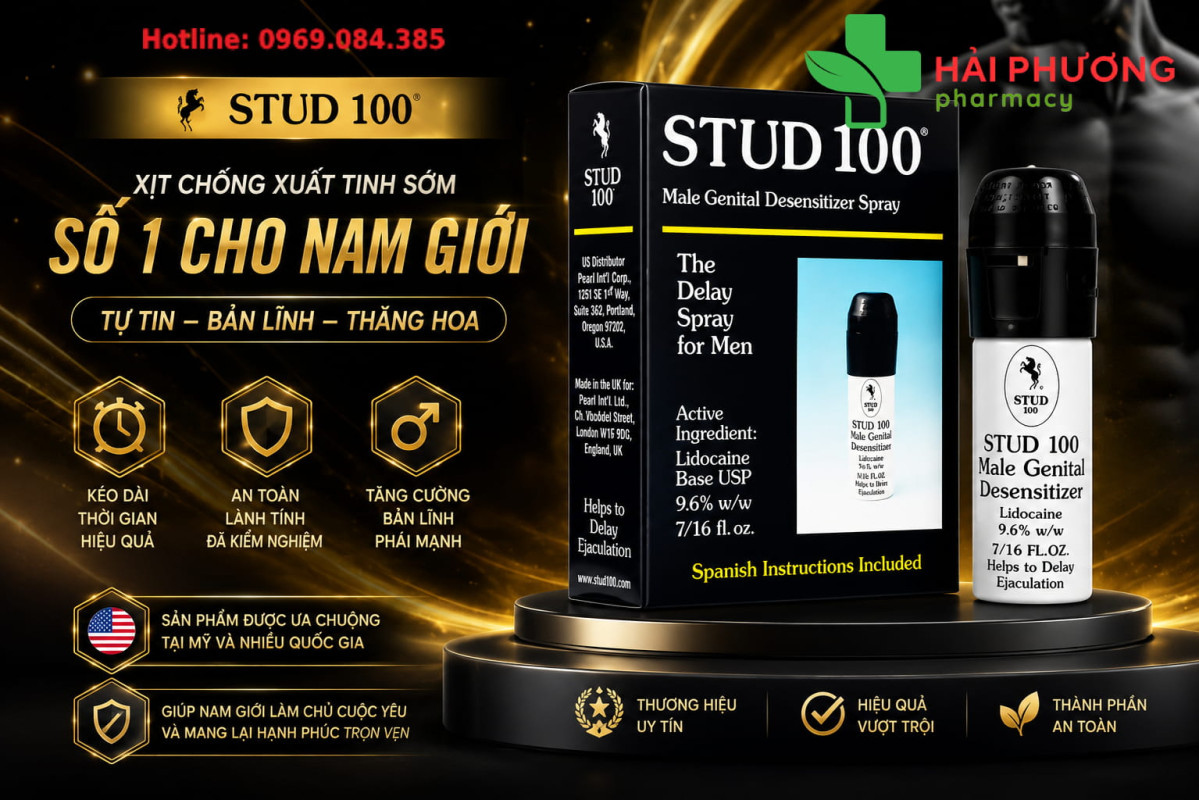 Xịt chống xuất tinh sớm Stud 100 chính hãng