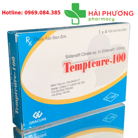 Thuốc Temptcure 100 Điều Trị Rối Loạn Cương Dương Vỉ 4 Viên