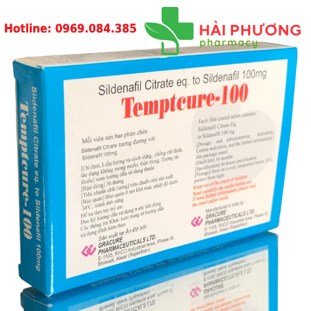 Thuốc Temptcure 100 Điều Trị Rối Loạn Cương Dương Vỉ 4 Viên