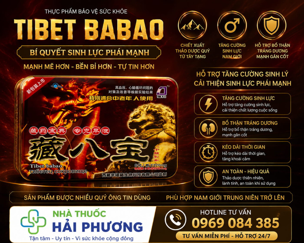 Mua Tibet Babao chính hãng giá tốt nhất tại Nhà thuốc Hải Phương