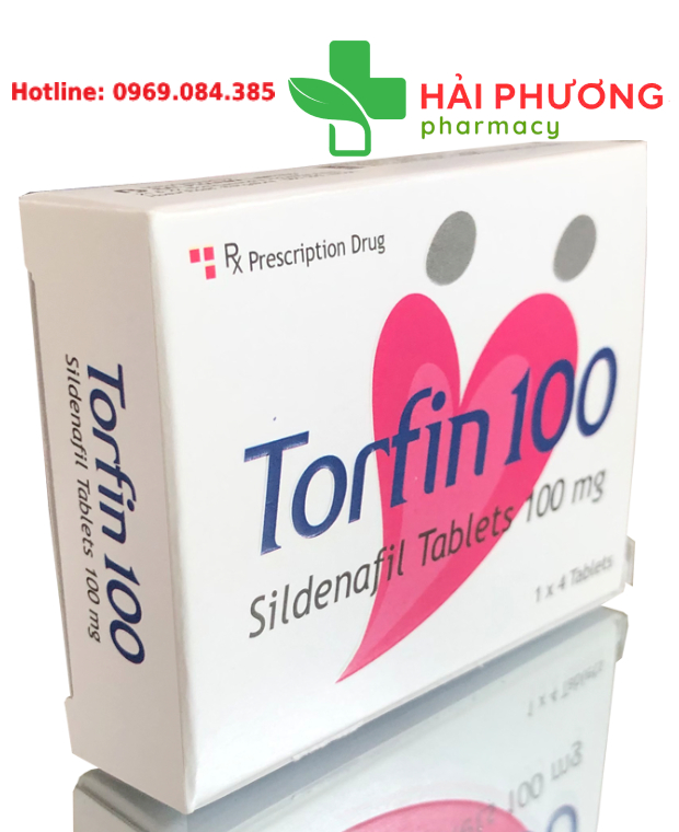 Thuốc Torfin 100 có thành phần chính Sildenafil để điều trị các tình trạng rối loạn cương dương