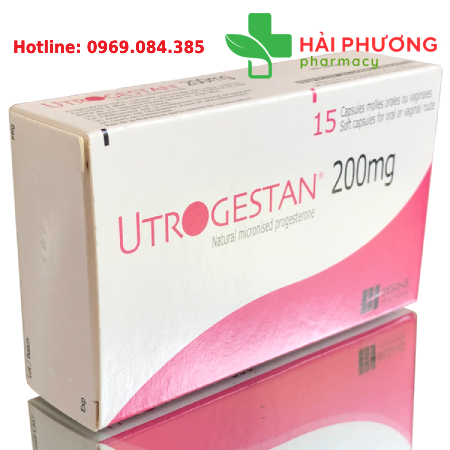 Thuốc Utrogestan 200mg (Hộp 15 viên) – Bổ sung progesterone
