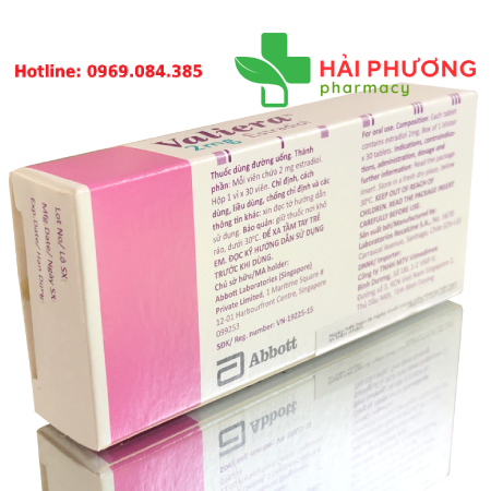 Thuốc Valiera 2mg (Hộp 30 viên) – Bổ sung estradiol theo chỉ định