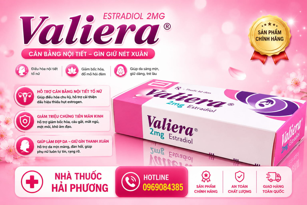 Mua thuốc Valiera 2mg chính hãng tại Nhà thuốc Hải Phương