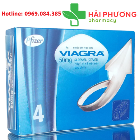 Thuốc Viagra 50mg Pfizer (Vỉ 4 viên) – Hỗ trợ rối loạn cương dương