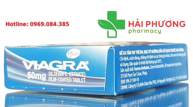 Thuốc Viagra 50mg đang được bán chính hãng tại Nhà thuốc Hải Phương