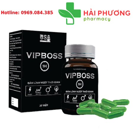 Vipboss 1H Hộp 30 Viên Hỗ Trợ Sinh Lực Nam, Bổ Thận Tráng Dương Và Tăng Cường Phong Độ Nam Giới