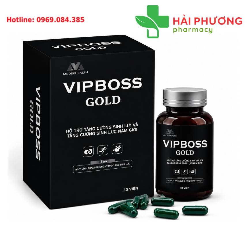 Vipboss Gold giúp tráng dương bổ thận và hỗ trợ tăng cường sinh lực nam giới