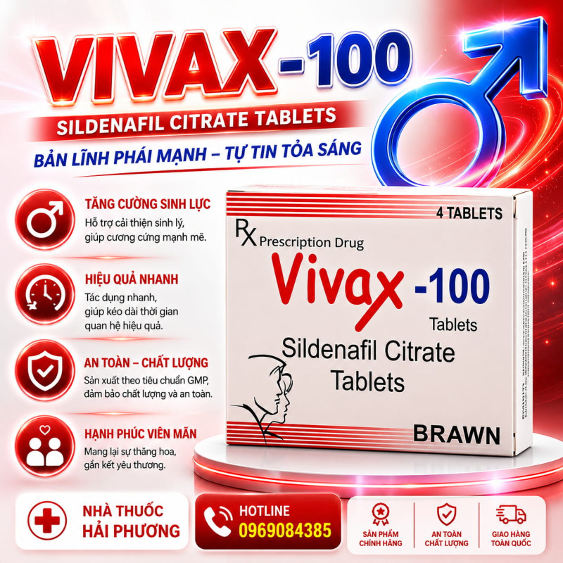 Mua thuốc Vivax 100 chính hãng tại Nhà thuốc Hải Phương