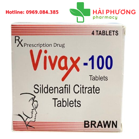 Thuốc Vivax 100mg (Hộp 4 viên) – Hỗ trợ rối loạn cương dương