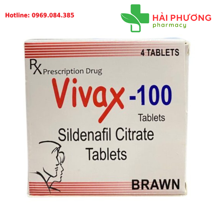 Thuốc Vivax 100 Brawn được chỉ định điều trị rối loạn cương dương ở nam giới