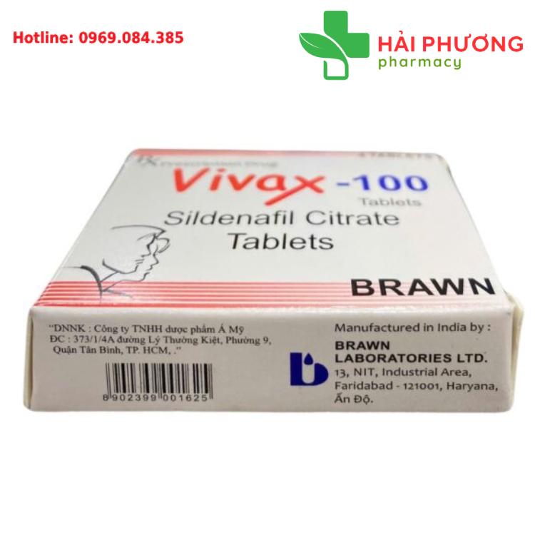 Thuốc Vivax 100 Brawn đang được bán chính hãng tại Nhà thuốc Hải Phương